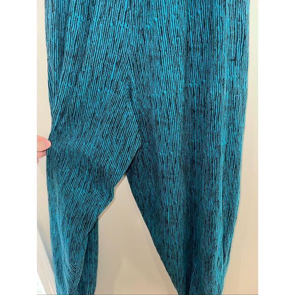 Vintage Arcade Power Sportswear Green Striped Pants One Size Hammer Baggy - Picture 3 of 5
